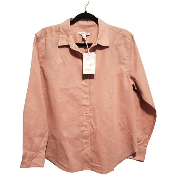 Free Assembly Men's Pink Button Down Shirt Size Medium - Picture 1 of 6